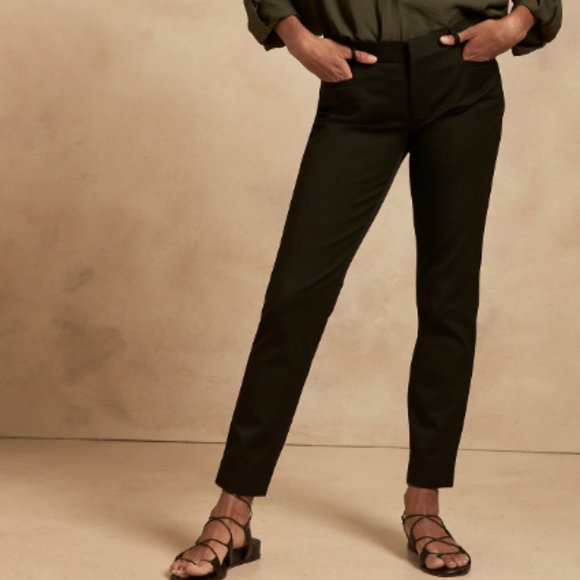 NWT! Banana Republic Black Comfort Stretch Sloan Slim Pants - Multiple 💜 - Picture 6 of 8